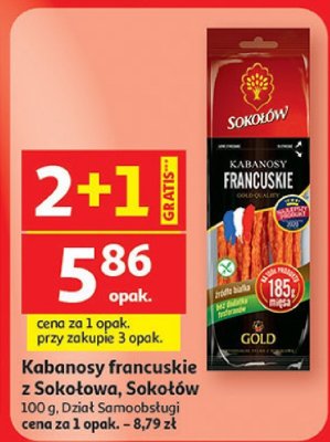 Kabanosy francuskie z Sokołowa Sokołów promocja w Auchan