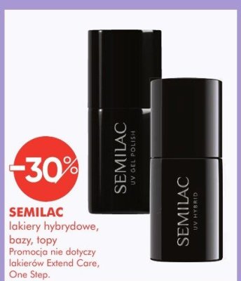 Lakiery SEMILAC hybrydowe, bazy, topy promocja w Super-Pharm