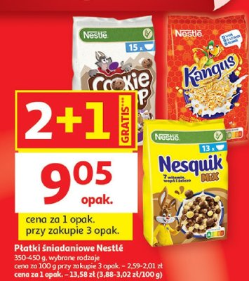 Płatki śniadaniowe Nestlé Cookie Crisp, Nesquik Mix, Karo promocja w Auchan