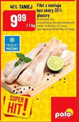 Filet z mintaja bez skóry 35% glazury Nord Capital promocja w POLOmarket