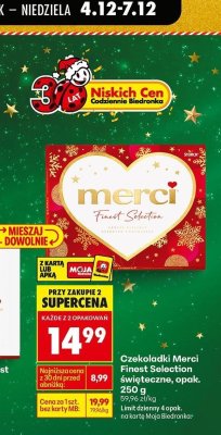 Czekoladki Merci Finest Selection świąteczne, opak. 250 g promocja w Biedronka