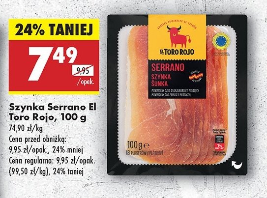 Szynka serrano El toro rojo promocja