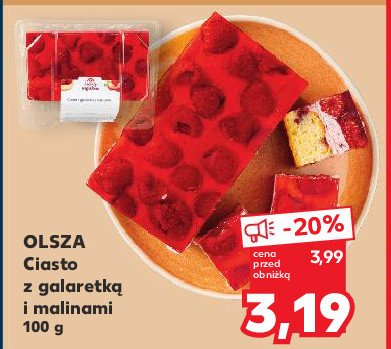 Ciasto z malinami Olsza promocja w Kaufland