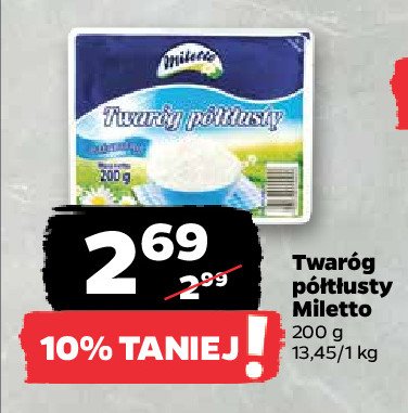 Twar贸g naturalny p贸艂t艂usty Miletto promocja