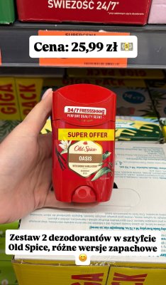 Dezodorant w sztyfcie zestaw 2 szt. różne rodzaje promocja w Biedronka