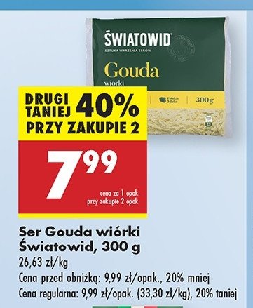 Ser gouda tarty Światowid promocja w Biedronka