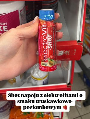 Shot napoju z elektrolitami - smak truskawkowy, 80 ml promocja w Biedronka