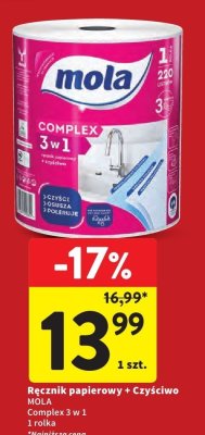 Ręcznik papierowy + czyściwo Complex 3 w 1 Mola promocja w Intermarche