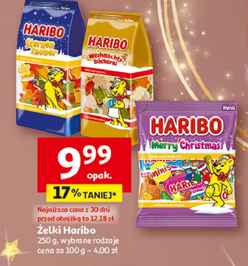 Żelki Haribo weihnachtsbackerei promocja w Auchan