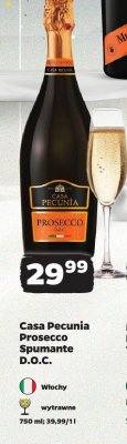 Wino Casa Pecunia Prosecco Spumante D.O.C. wytrawne 750 ml promocja w Netto
