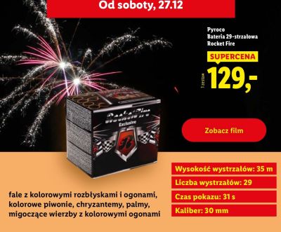 Bateria 29-strzałowa Rocket Fire promocja w Lidl