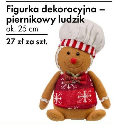 Figurka dekoracyjna – piernikowy ludzik ok. 25 cm promocja w Tedi