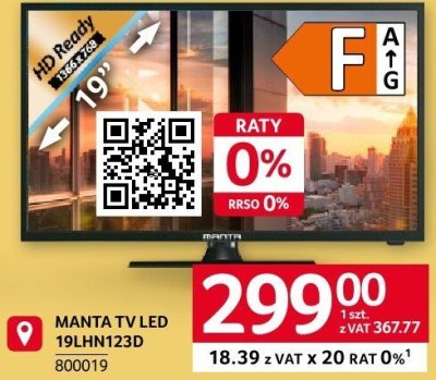 Telewizor Manta 19LHN123D promocja w Selgros