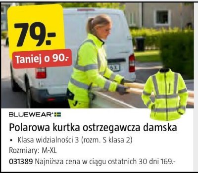 Polarowa kurtka ostrzegawcza damska BLUEWEAR promocja w Jula
