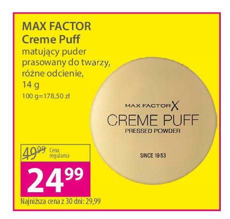 Puder 05 translucent Max factor creme puff pressed powder promocja