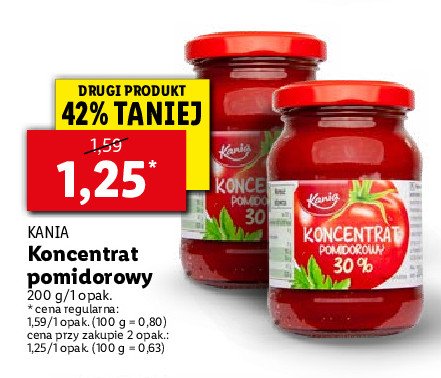 Koncentrat pomidorowy 30 % Kania promocja
