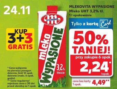 Mleko UHT 3% promocja w Kaufland