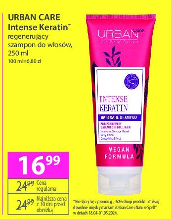 Szampon regeneruj膮cy Urban care intense keratin promocja