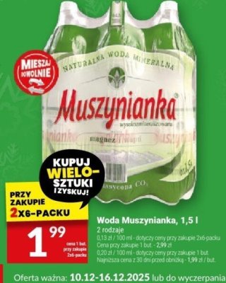 Woda Muszynianka gazowana promocja w Twój Market