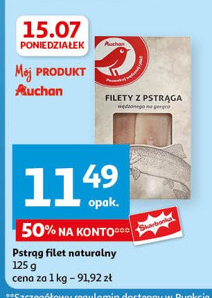 Filety z pstrąga wędzone na gorąco Auchan promocja