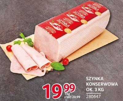 Szynka konserwowa Pekpol Ostrołęka ok. 3kg promocja w Selgros