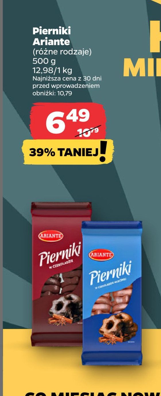 Pierniki w czekoladzie deserowej Ariante promocja w Netto