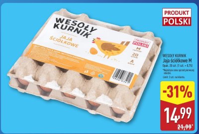 Jaja ściółkowe M Wesoły Kurnik promocja w Aldi