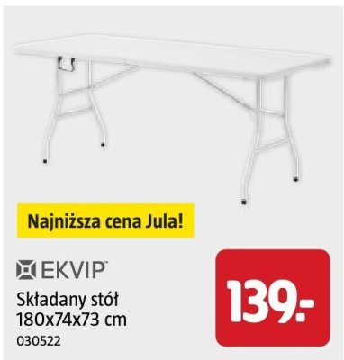 Składany stół 180x74x73 cm promocja w Jula