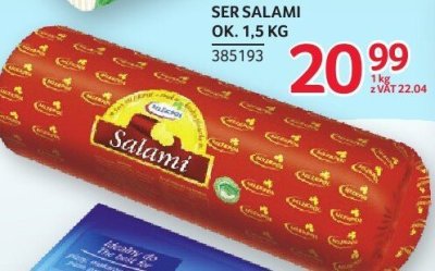 Ser salami Sokołów ok. 1,5kg promocja w Selgros