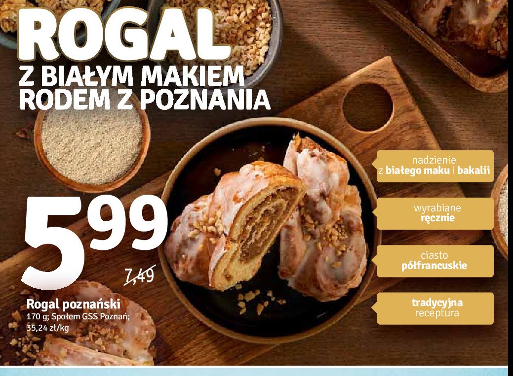 Rogal 艣wi膮teczny z nadzieniem z bia艂ego maku promocja