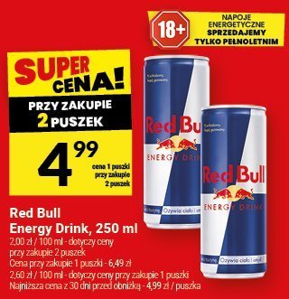 Napój energetyczny Red Bull Energy Drink 250ml promocja w Twój Market