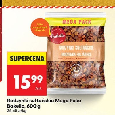 Rodzynki sułtańskie Mega Paka 600 g promocja w Biedronka