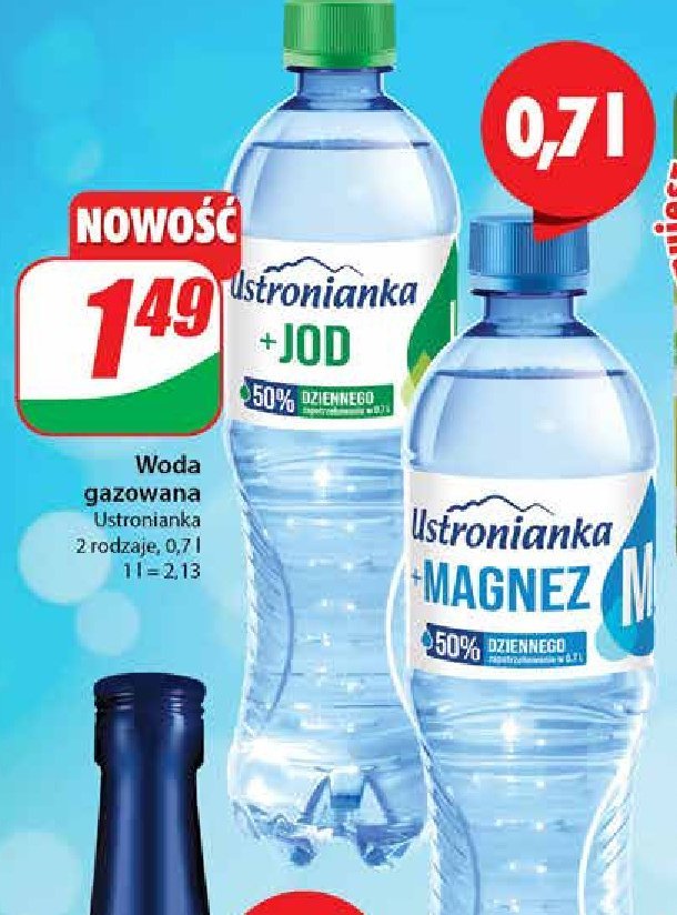 Woda lekko gazowana Ustronianka z magnezem promocja