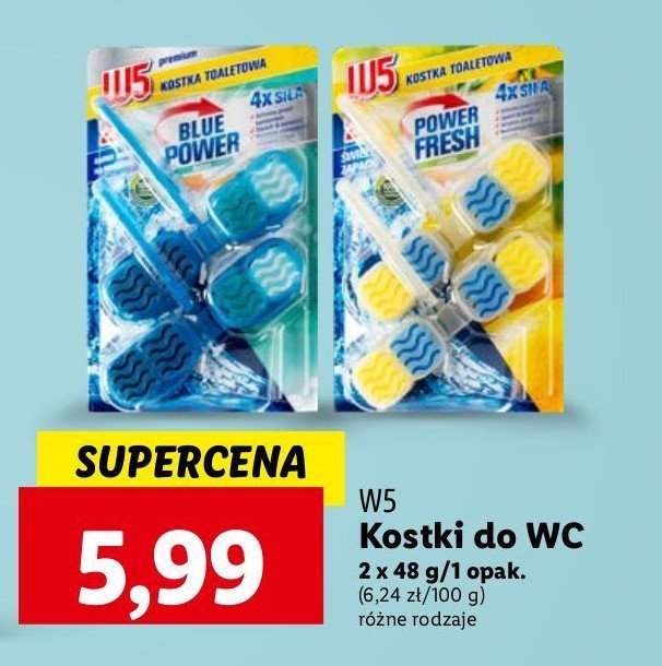 Kostka toaletowa barwiąca wodę morska W5 promocja