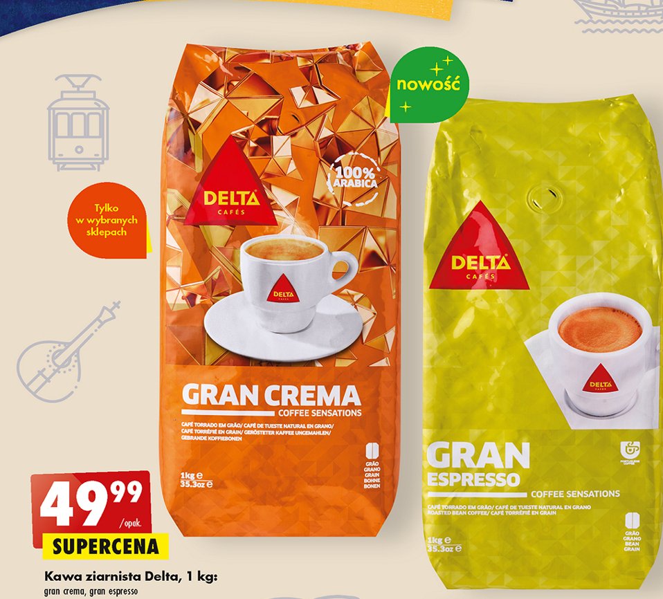 Delta Cafés Gran Crema - Café en Grano 100% Arábico - 1 kg