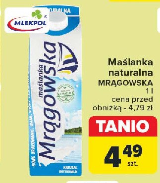 Maślanka naturalna Mlekpol mrągowska promocja