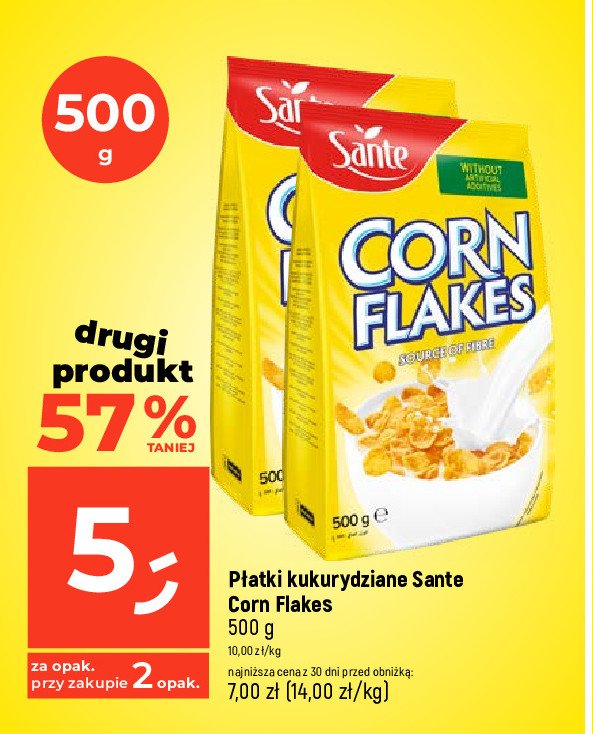 Płatki corn flakes Sante promocja
