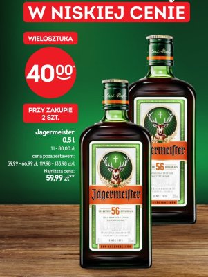 Likier Jagermeister 0,5l promocja w Żabka