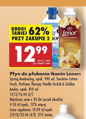 Płyn do płukania gold orchid Lenor parfumelle promocja