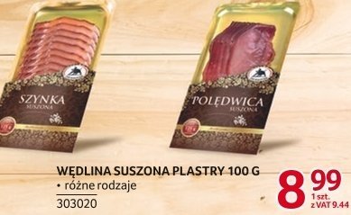Wędlina suszona plastry 100 g różne rodzaje promocja w Selgros