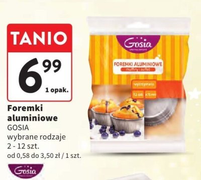 Foremki aluminiowe GOSIA wybrane rodzaje promocja w Intermarche