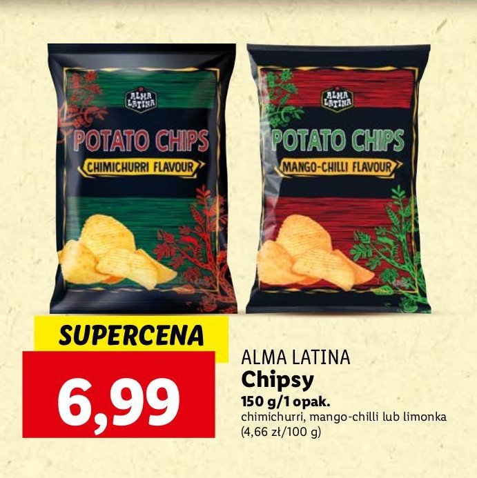 Chipsy mango-chilli flavour Alma latino promocja