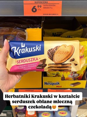 Ciastka herbatniki serduszka  promocja w Biedronka