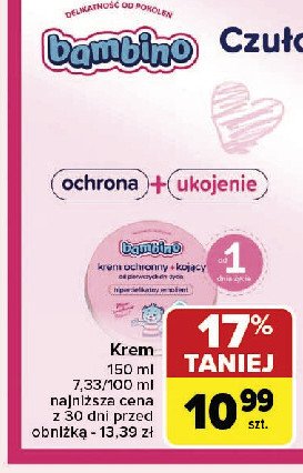 Krem ochronny + kojący Bambino promocja