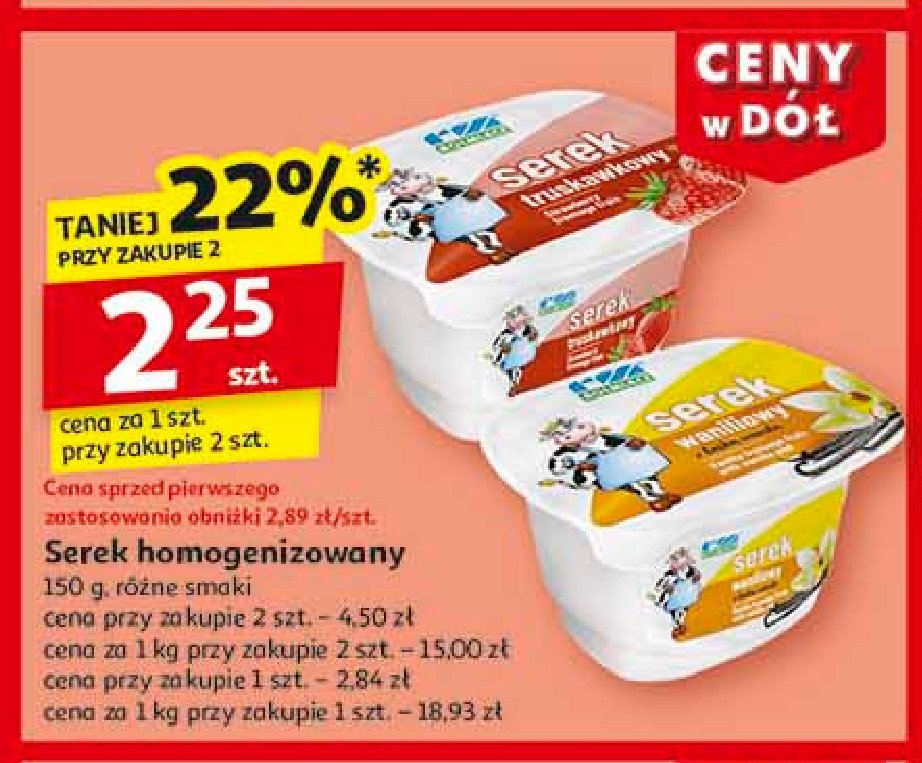 Serek waniliowy z laską wanilii Rolmlecz promocja w Auchan