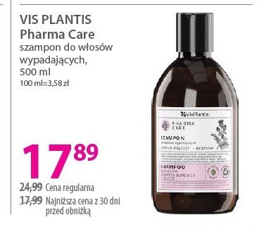 Szampon do włosów wypadających Vis plantis pharma care promocja w Hebe