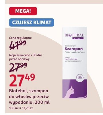 Szampon do włosów Biotebal, przeciw wypadaniu, 200 ml promocja w Rossmann