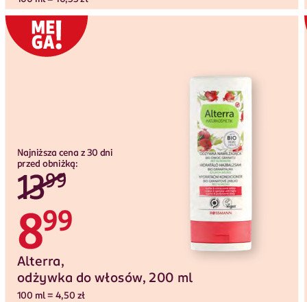 Odżywka do włosów granat i aloes Alterra promocja w Rossmann