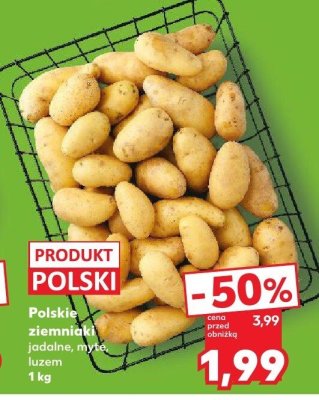 Polskie ziemniaki jadalne, młode, luzem 1 kg promocja w Kaufland