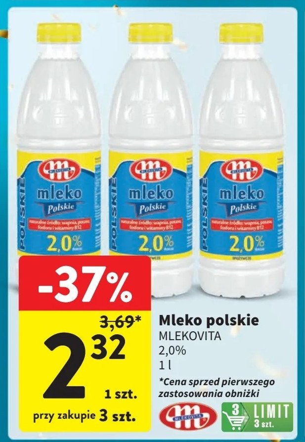 Mleko polskie 2% Mlekovita promocja w Intermarche